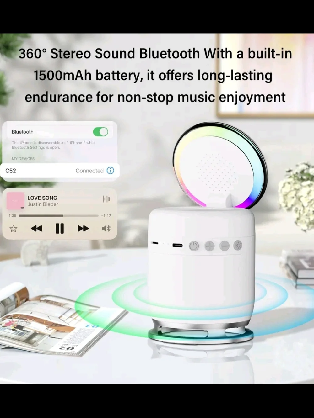 3 In 1 Charging Station And BT Speaker